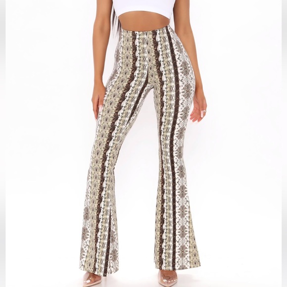 NWT Fashion Nova Boho Flare Pants - Picture 1 of 4